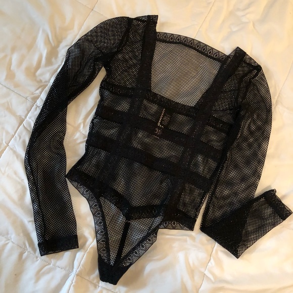 SOLD Victoria Secret body suit fishnet - Picture 2 of 5